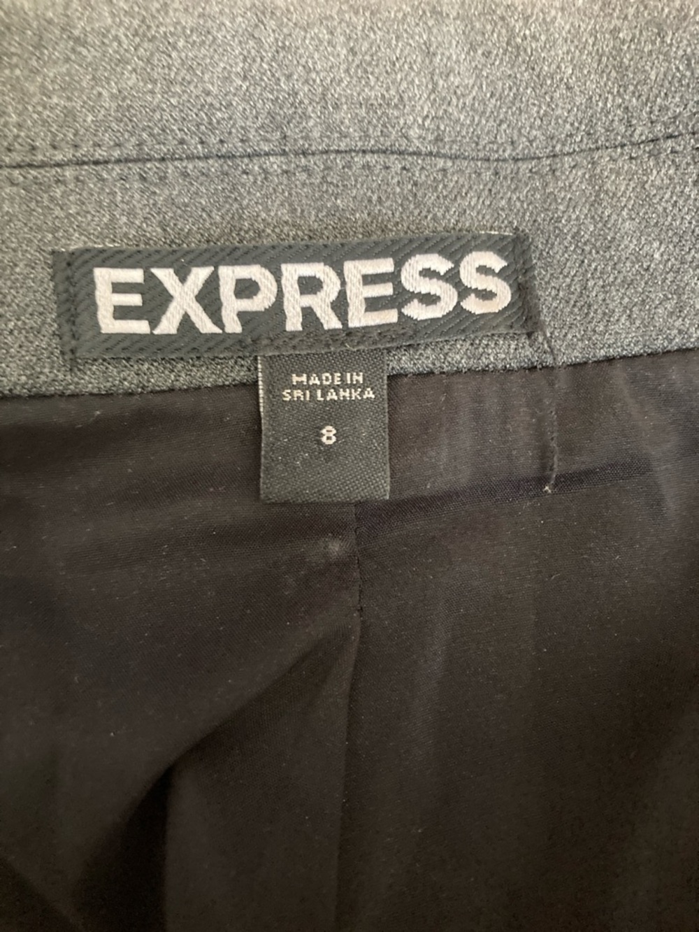 Express Gray Tailored Single-Button Blazer - Picture 6 of 11